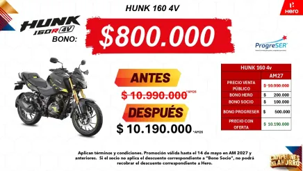 Promocion Hero XPulse 4V 200 con bono de $900.000